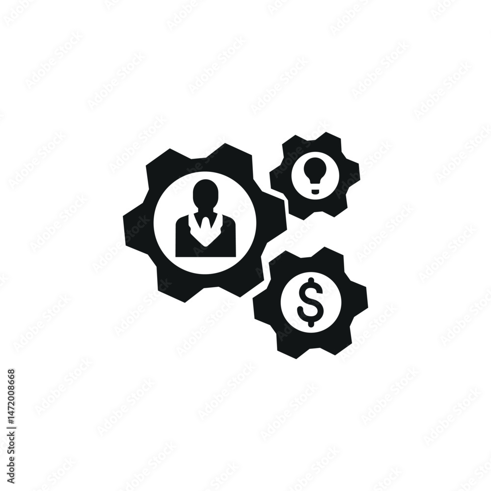 Business management icon. Simple business management icon for social media, app and web design. Vector illustration. Business management icon. Simple business management icon for social media, app and web design. Vector illustration.