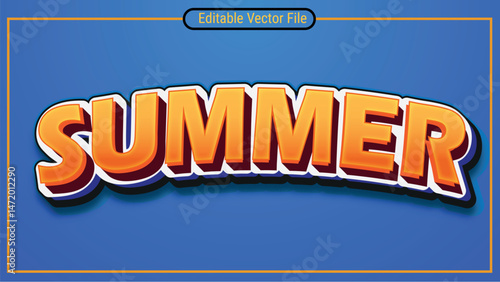 Summer 3d text effect
