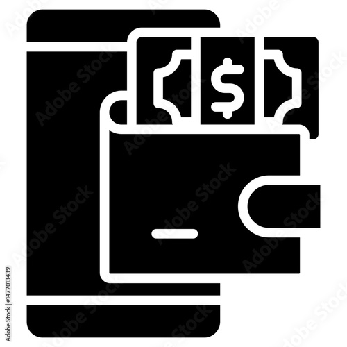 Ewallet glyph icon