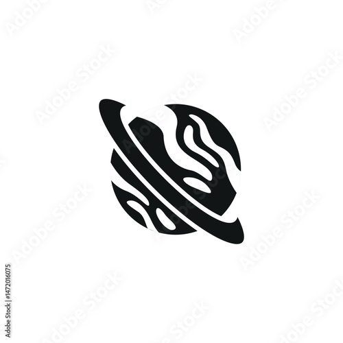 Planet icon. Simple planet icon for social media, app and web design. Vector illustration.