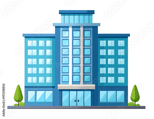Modern office building illustration