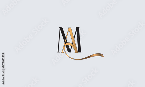MA, AM , A , M , Abstract Letters Logo Monogram	