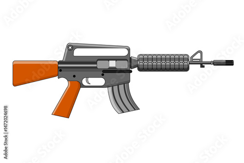 design vektor illustration weapon army ar-15 for icon, game, background and other