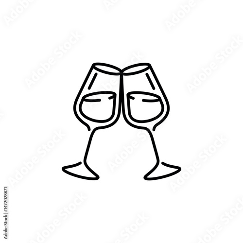 Wineglass icon. Simple wineglass icon for social media, app and web design. Vector illustration.