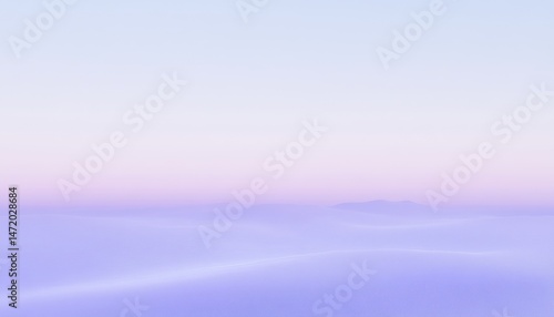 Abstract Purple Haze Seascape with Minimal Horizon at Sunset Calm Water and a Gradient Sky Creating a Peaceful and Ethereal Scene with a Smooth Texture