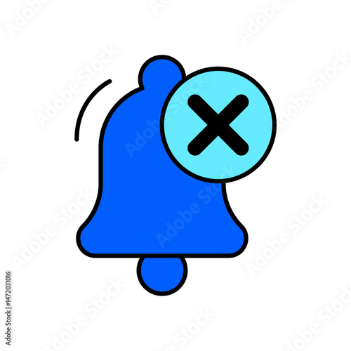Icon a notifications off, isolated against a clean background.