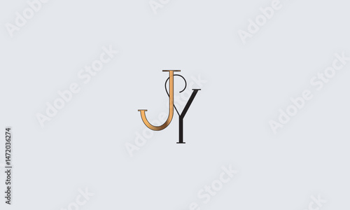  JY, YJ , J , Y , Abstract Letters Logo Monogram