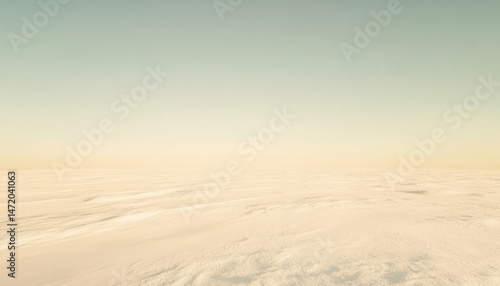 Snowy Beige Field under a Light Blue Sky a Minimalist Winter Landscape with a Tranquil Atmosphere and Horizon
