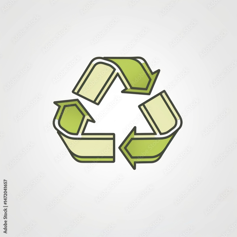 Obraz premium Recycled green graphic design symbol.