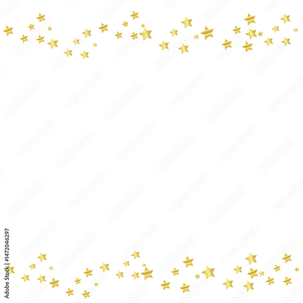 Gold Stars Glitter on White Geometric Vector Having Empty Space in middle Gold Stars Glitter on White Geometric Vector Having Empty Space in middle