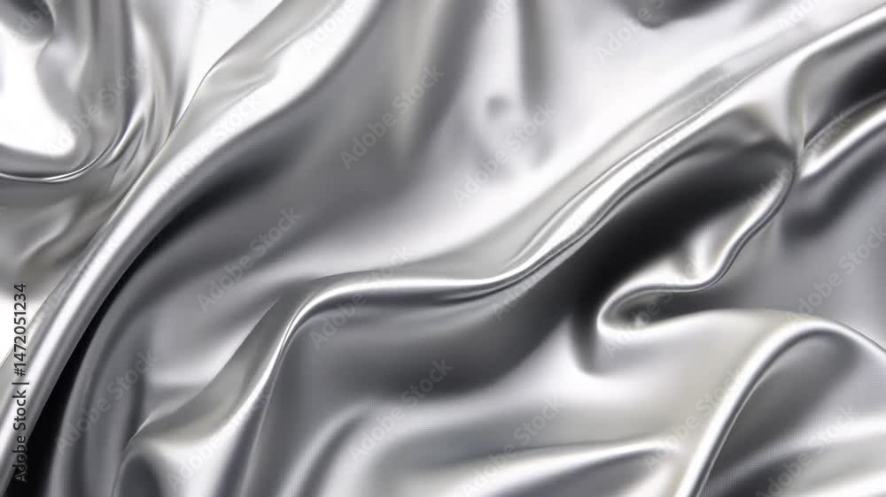 Abstract Silver Fabric Waving Animation Background, Elegant Luxury Textile Backdrop Abstract Silver Fabric Waving Animation Background, Elegant Luxury Textile Backdrop