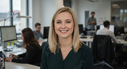 Confident Blonde Professional Smiling in Modern Office | Workplace Teamwork, Leadership & Employee Engagement Image Free Download Confident Blonde Professional Smiling in Modern Office | Workplace Teamwork, Leadership & Employee Engagement Image - GFXLoad