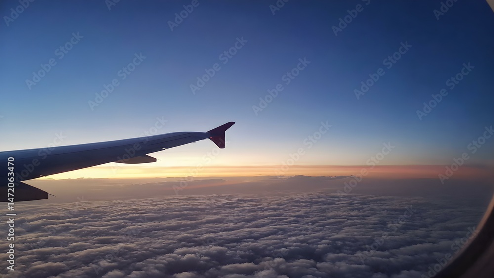 Obraz premium view from airplane window