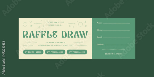 raffle ticket template, raffle draw ticket template, print ready, raffle ticket, raffle paper voucher, charity, fundraising event ticket template