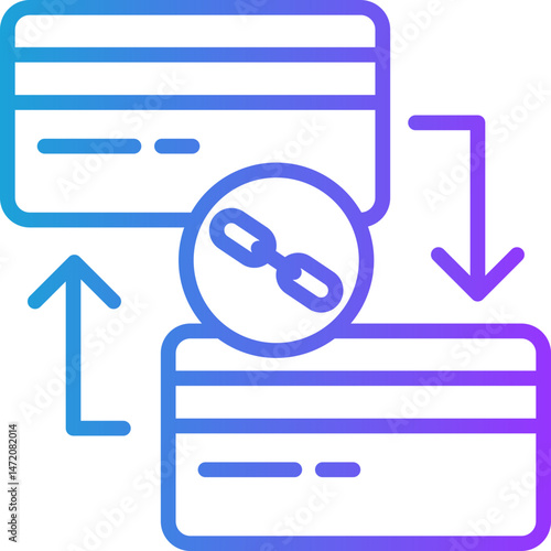 Payment Link line gradient icon