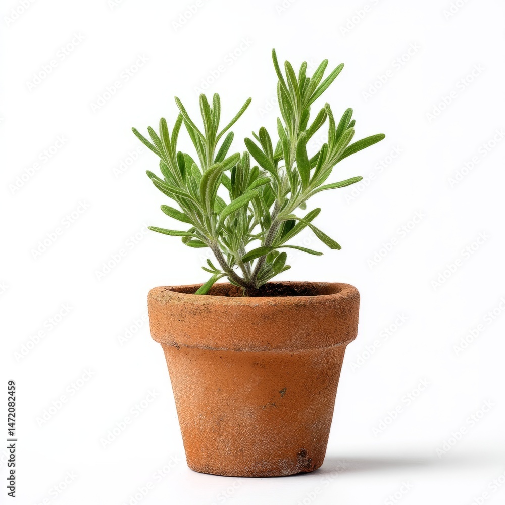 green rosemary plant in a pot green rosemary plant in a pot