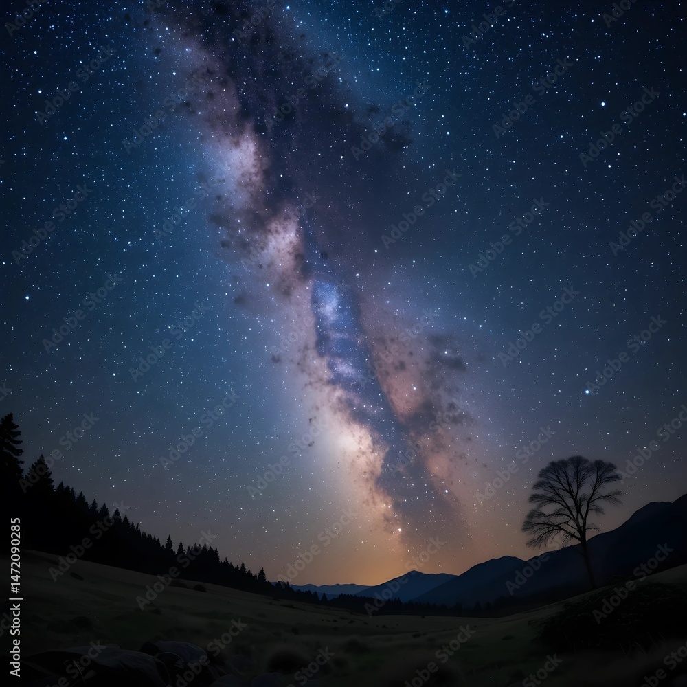 Fototapeta premium Milky Way, AI Generated