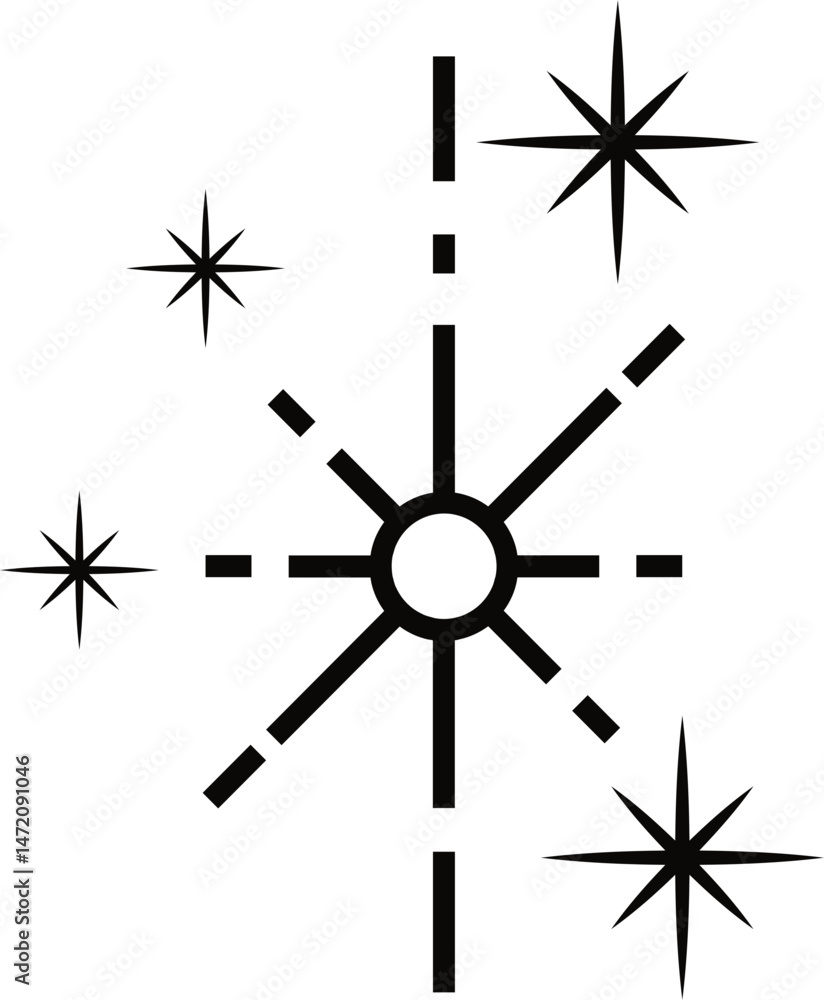 Star sparkle hand drawing simple element illustration Star sparkle hand drawing simple element illustration