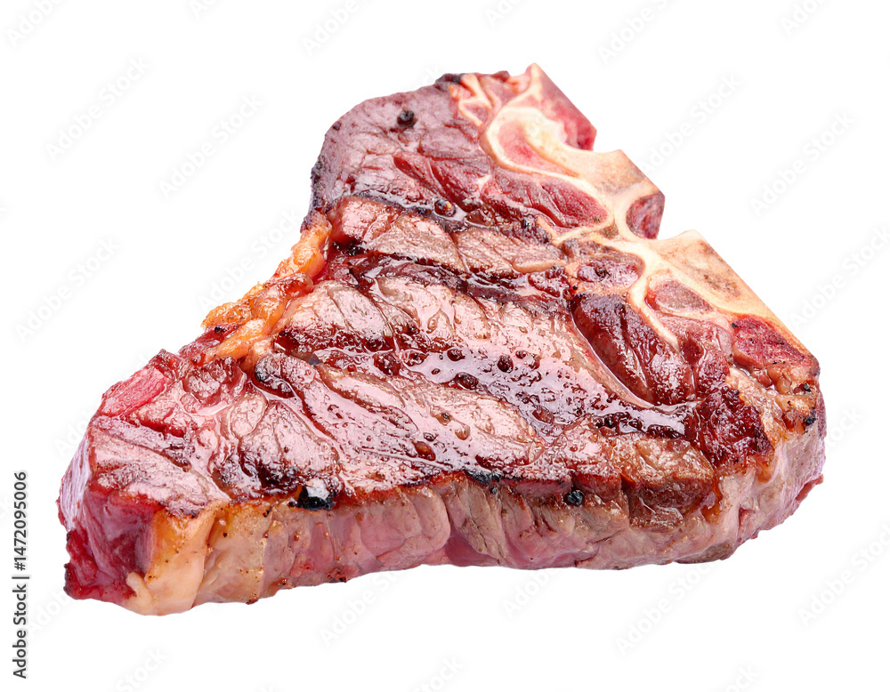 Delicious Grilled T Bone Steak Isolated Meat Food Barbecue BBQ Transparent Background