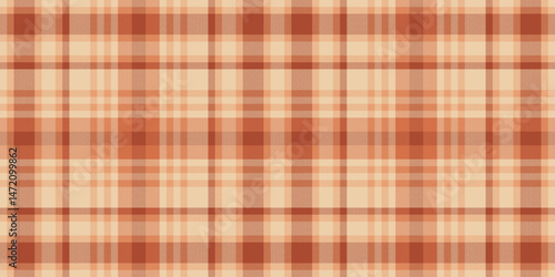 Subtle terracotta and cream plaid pattern.  Perfect for autumnal designs, textiles, or website backgrounds.  Evokes warmth, comfort, and rustic charm.