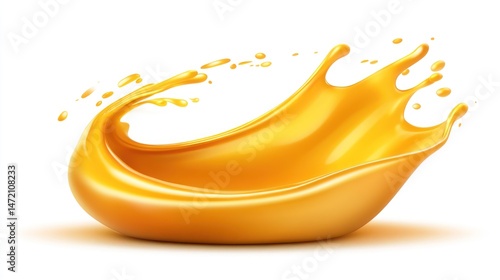 Orange Juice Splashing Isolated (1)