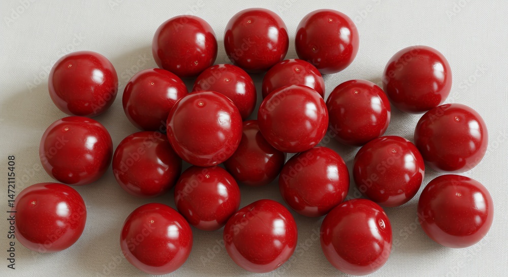 Pile of red round objects background Pile of red round objects background