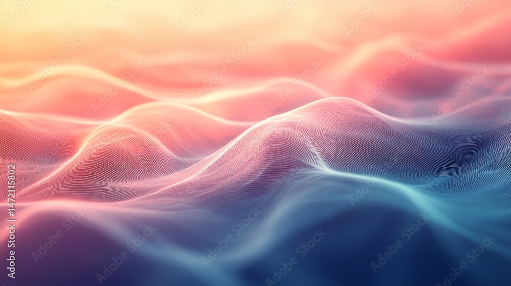 Obraz premium Abstract digital design featuring soft color gradients.