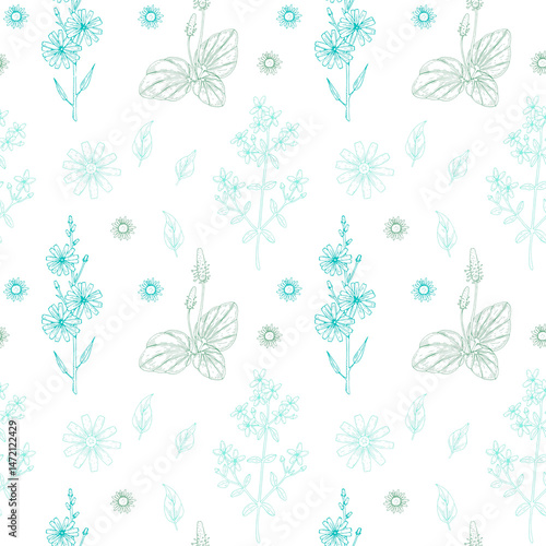 Pattern background seamless flowers