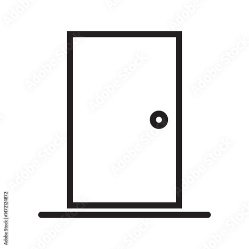 door icon. closed door icon. closed door icon