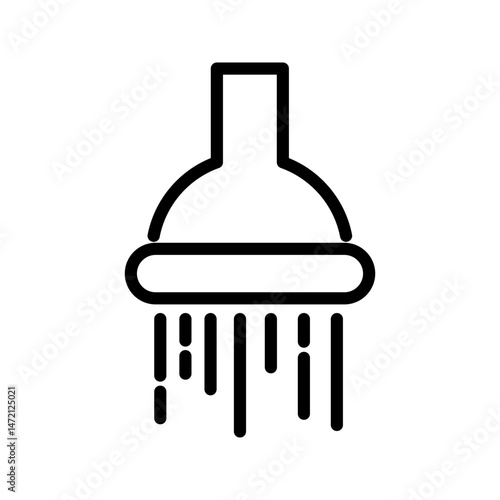 shower head water pattern vector icon. Shower head icon. water fountain for bathing