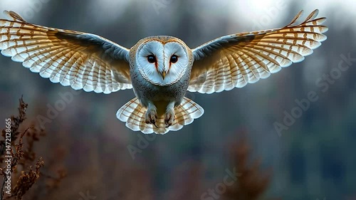 Majestic Barn Owl in Flight: A Stunning Wildlife Capture