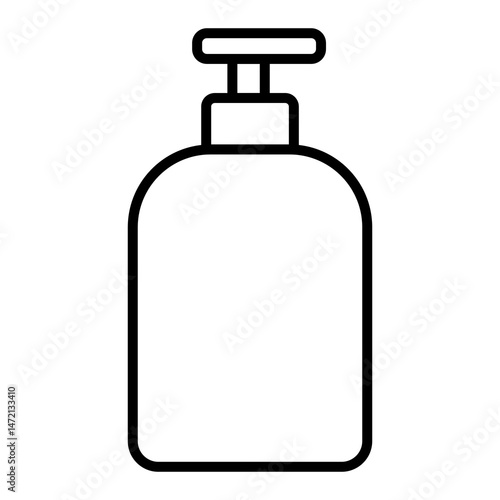 
Illustration of a black simple hair shampoo icon isolated on white background