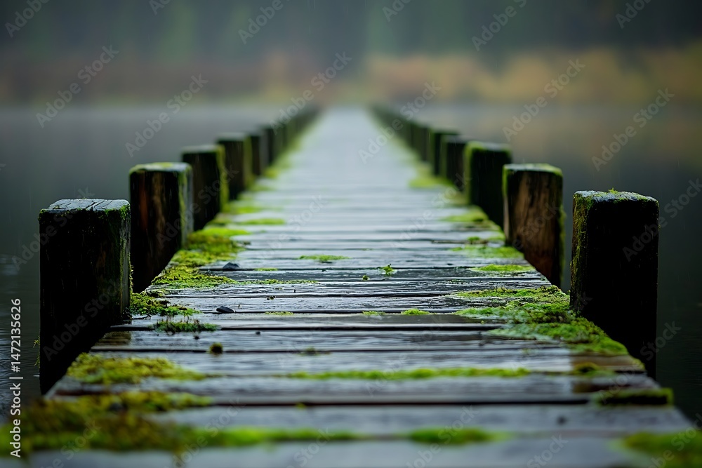Obraz premium Wooden pier on the lake