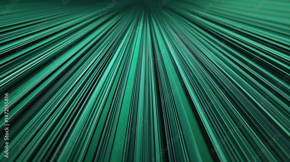 Obraz premium Abstract Green Lines Creating Dynamic Movement in a Futuristic Background for Creative Projects