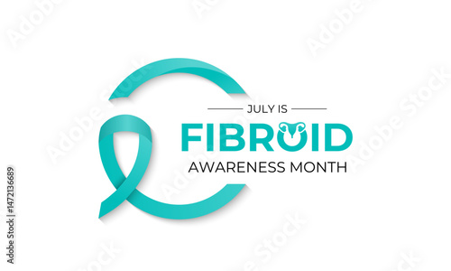 Vector graphic of Fibroids Awareness Month  banner poster design template. Conditions associated with gynecological health in women. Design for web banner, cards, prints, social media and background.