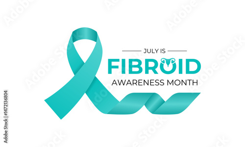 Vector graphic of Fibroids Awareness Month  banner poster design template. Conditions associated with gynecological health in women. Design for web banner, cards, prints, social media and background.