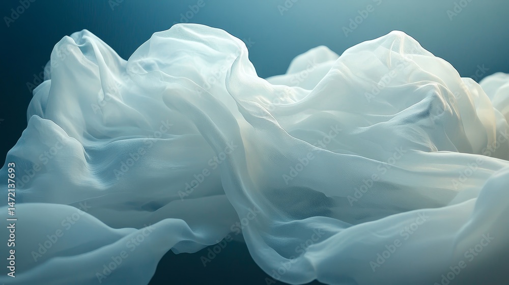 custom made wallpaper toronto digitalFluid white fabric, soft folds, and subtle light.