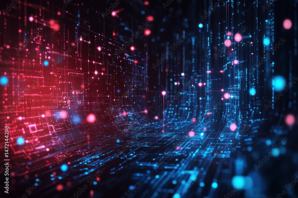 Digital background for tech processes, neural networks, AI, data transfer, encryption, and science education Digital background for tech processes, neural networks, AI, data transfer, encryption, and science education