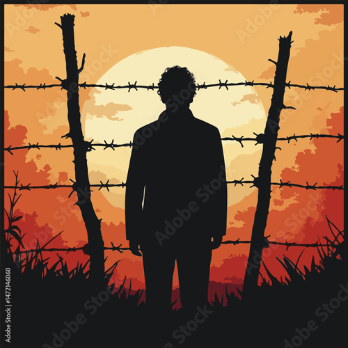 International Day of the Victims of Enforced Disappearance Vector Set – Silhouettes, Candlelight Vigil, Broken Chains, Typography Poster, Human Rights Awareness Flat Illustration