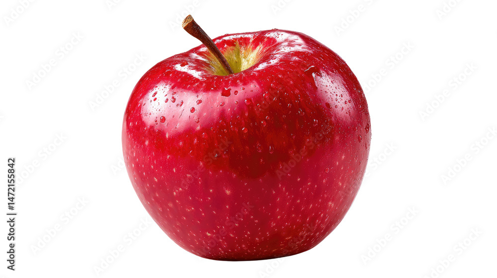 Vibrant Red Apple: Captivating close-up showcases a ripe red apple, a perfect symbol of health and natural goodness, glistening under gentle light. Vibrant Red Apple: Captivating close-up showcases a ripe red apple, a perfect symbol of health and natural goodness, glistening under gentle light.