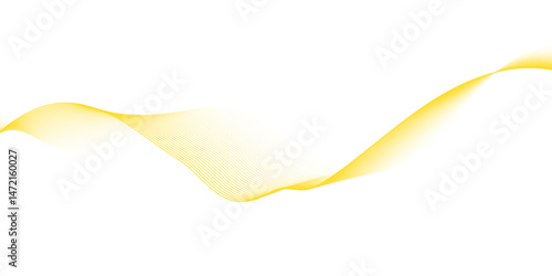 Abstract orange wavy on white background, Orange abstract line waves on white background. golden or yellow wave and curve lines background.