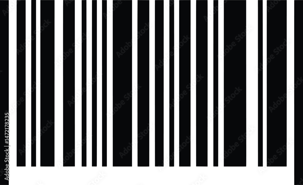 Abstract Black and White Vector Barcode Design Abstract Black and White Vector Barcode Design