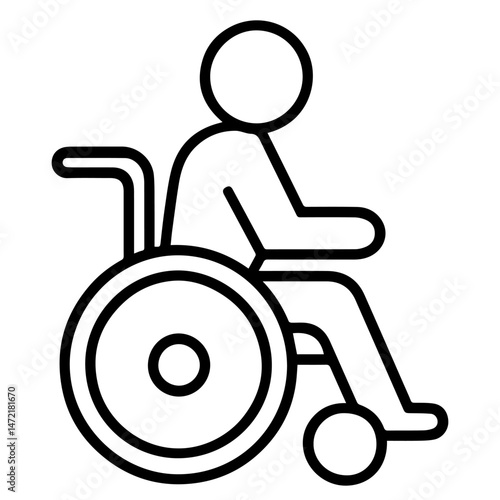 icon man in wheelchair on white background vector
Vector icon people and professions