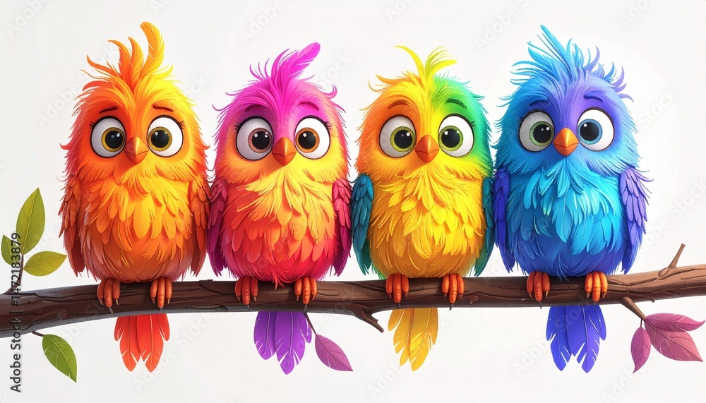 colorful little birds colorful little birds