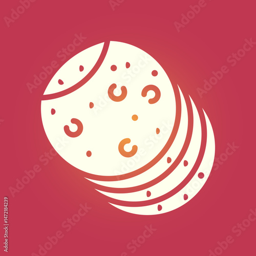 Tortilla trendy icon fashionable abstract vector illustration colorful artwork lovely design