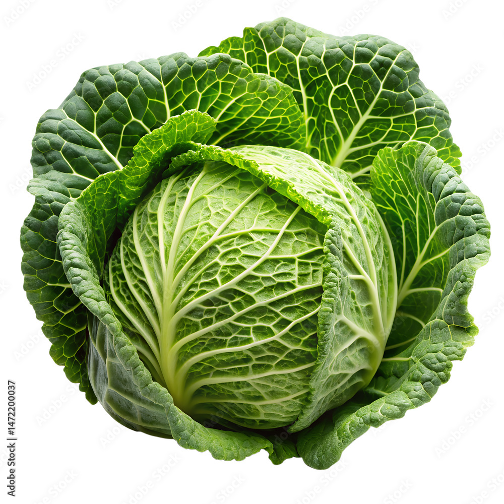 Obraz premium Cabbage isolated on transparent background 