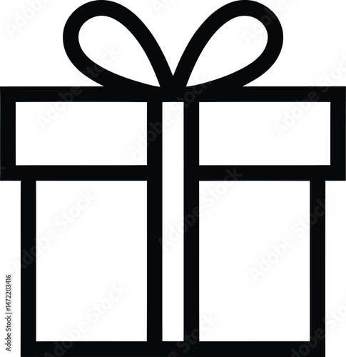 Gift box icon, vector illustration. Flat design style eps 10