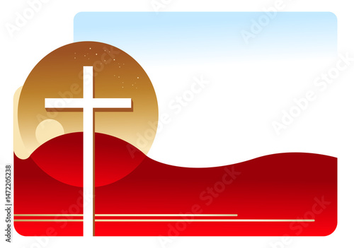 Holy cross – background, template, banner – vector illustration