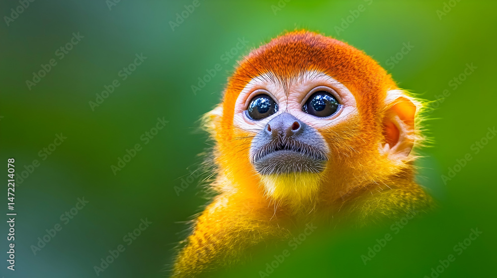Fototapeta premium Close-up of a young monkey