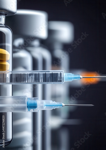 Vaccine preparation process in a medical laboratory health sector scientific photography clinical environment close-up healthcare innovations